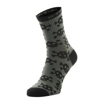 Lekkie Skarpetki mk.3 Pirate Skull  - Olive
