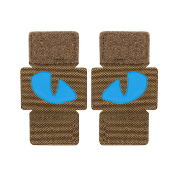 Naszywka Tiger Eyes Laser Cut (para) - Coyote/Blue