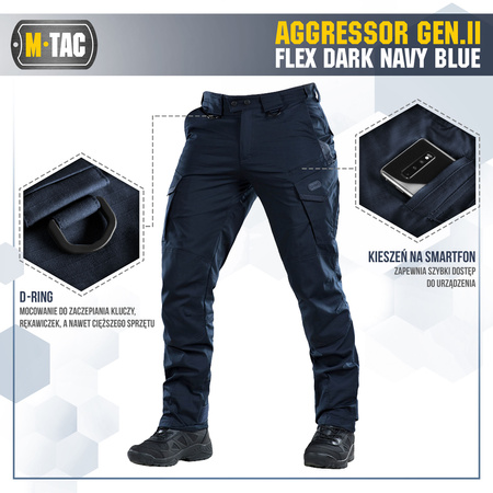 Spodnie taktyczne Aggressor Gen.II Flex  - Dark Navy Blue