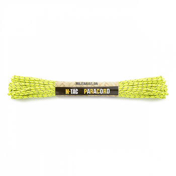 M-Tac paracord Minicord Reflective 15m  - Reflective Neon Yellow