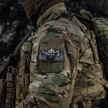 Naszywka Vikings Drakkar  - Black/Grey