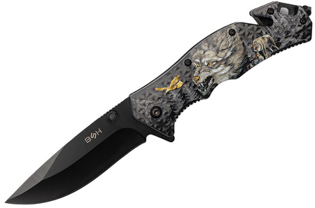 Nóż Ratowniczy BSH ADVENTURE N-353D Sprężynowy