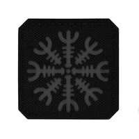 Naszywka Helm Grozy cieta Laser Cut  - Black/Grey