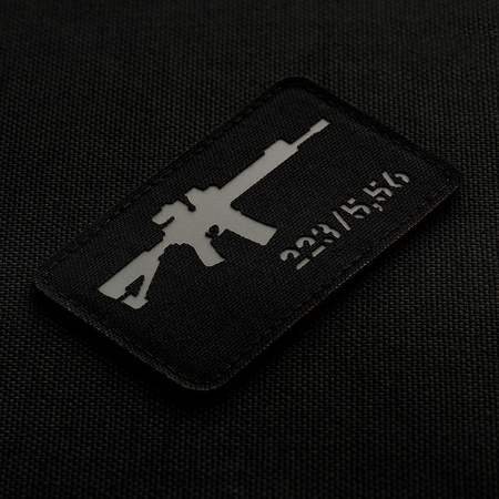Naszywka AR-15 223/5,56  - Black/Grey