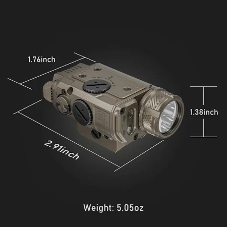 RovyVon GL4 Pro 4-in-1 (Latarka + Laser Zielony + IR), Desert Tan, Śruba