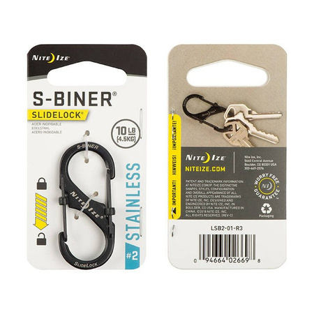 Nite Ize - S-Biner #2 SlideLock - Czarny - LSB2-01-R3