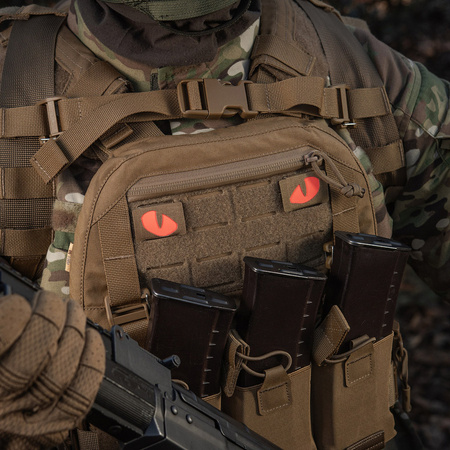 Naszywka Tiger Eyes Laser Cut (para)  - Coyote/Red