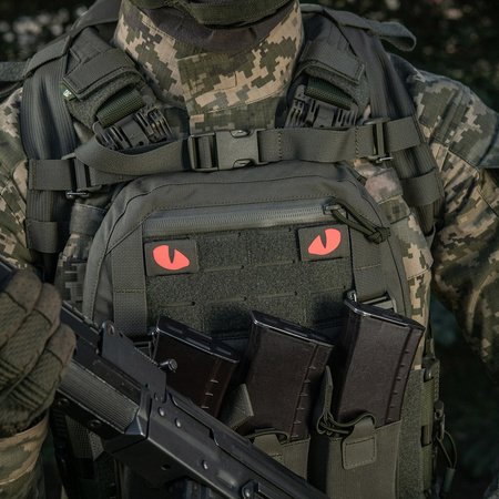 Naszywka Tiger Eyes Laser Cut (para)  - Ranger Green/Red
