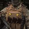 Naszywka Tiger Eyes Laser Cut (para)  - Coyote/Yellow