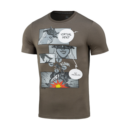 M-Tac Koszulka Comics Drone Girl  - Dark Olive