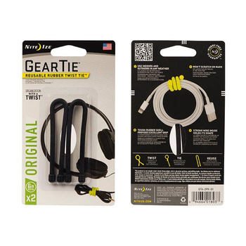 Nite Ize - Gear Tie 6 - Czarny - 2Pack - GT6-2PK-01