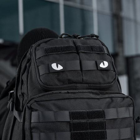 Naszywka Tiger Eyes Laser Cut (para) Reflective  - Black/GID