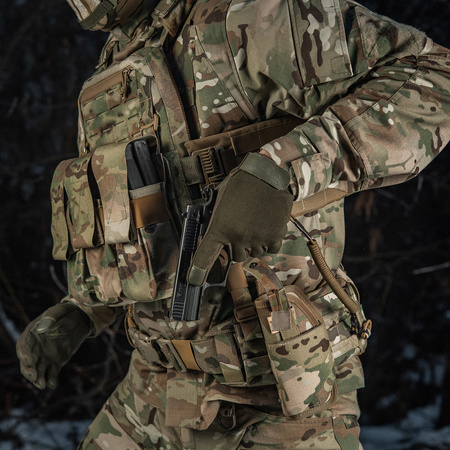 Rękawice Police Skórzane Taktyczne Strzeleckie  - Olive