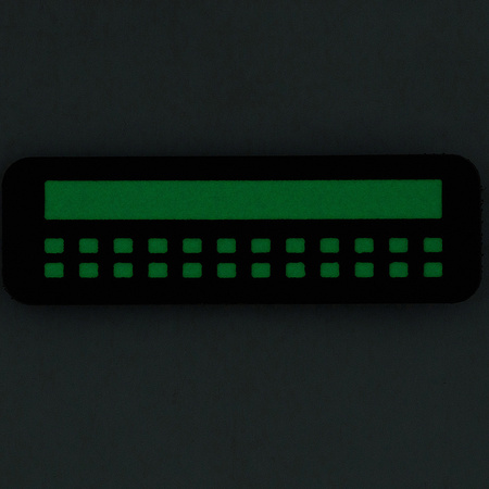 Naszywka flaga 25x80 (miniaturowe kwadraty) Laser Cut  - Black/GID