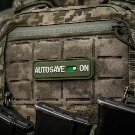 Naszywka Autosave PVC  - Olive