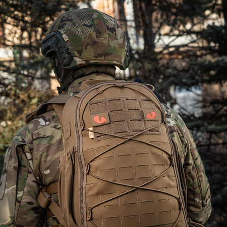 Naszywka Tiger Eyes Laser Cut (para)  - Coyote/Red