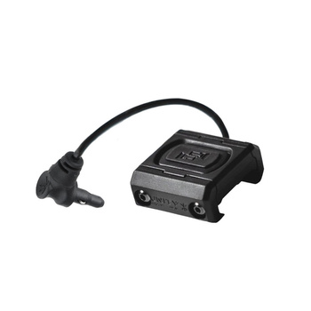 Unity Tactical - Włącznik żelowy na kablu ModButton Lite - Crane Laser - 4,5" - Czarny - MBL-BLK-CL-4.5