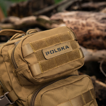 Naszywka Polska 25x80 Laser Cut  - Coyote/Black