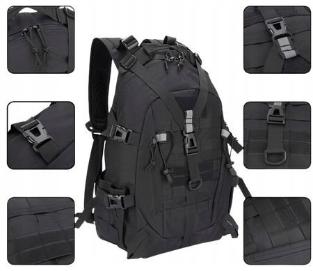 Plecak Wojskowy BSH ADVENTURE PL-005A Black