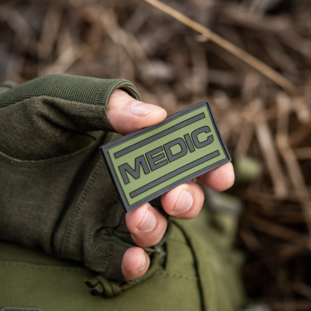 Naszywka Medic PVC  - Black/Olive