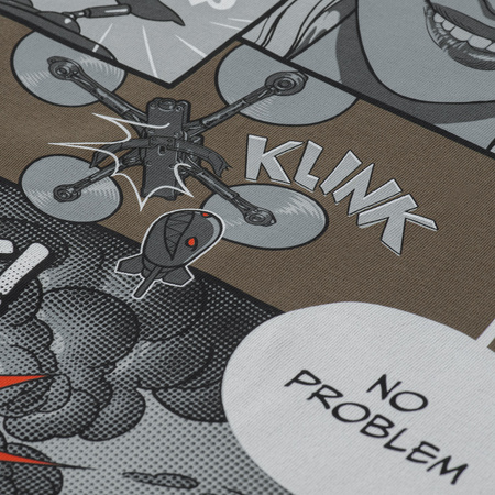 M-Tac Koszulka Comics Drone Girl  - Dark Olive