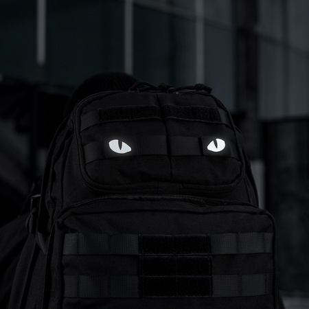 Naszywka Tiger Eyes Laser Cut (para) Reflective  - Black/GID