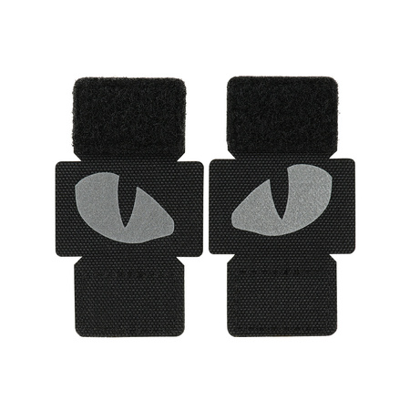 Naszywka Tiger Eyes Laser Cut (para) Reflective  - Black/GID