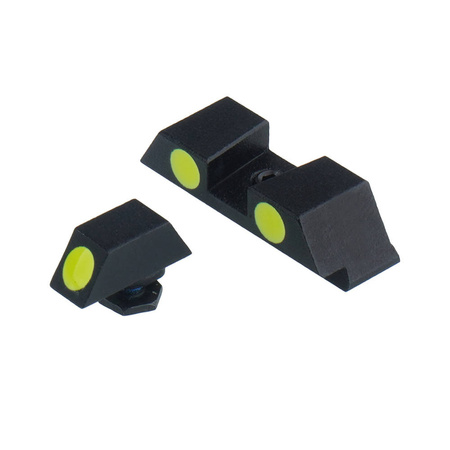 Vector Optics - Muszka i szczerbinka światłowodowa Combo - Glock - Krótkie - Zielone - SCIS-06