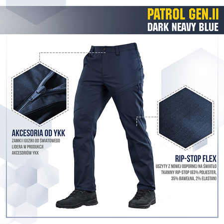 M-Tac Spodnie Patrol Gen II Flex  - Dark Navy Blue