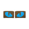 Naszywka Tiger Eyes Laser Cut (para)  - Coyote/Blue
