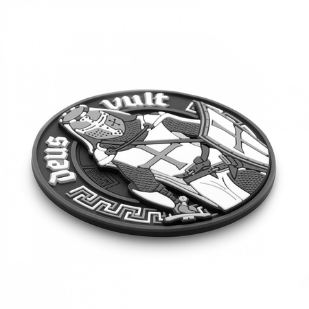 Naszywka Deus Vult 3D PVC  - Black