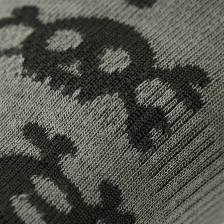 Lekkie letnie Skarpetki Pirate Skull  - Olive