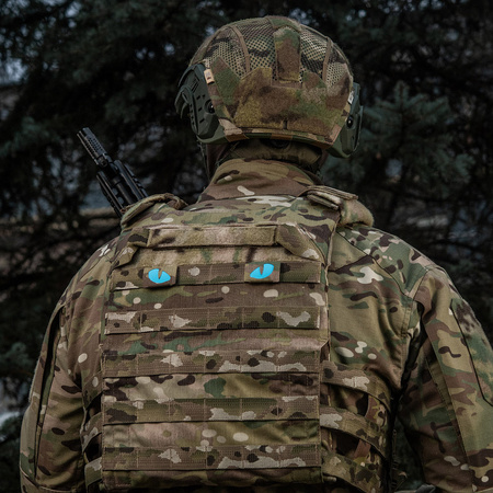 Naszywka Tiger Eyes Laser Cut (para)  - Multicam/Blue