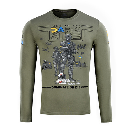 Bluza UA Side z Dlugim Rekawem  - Light Olive