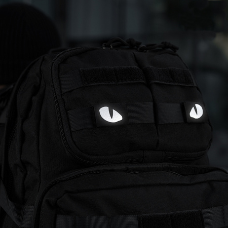 Naszywka Tiger Eyes Laser Cut (para) Reflective  - Black/GID