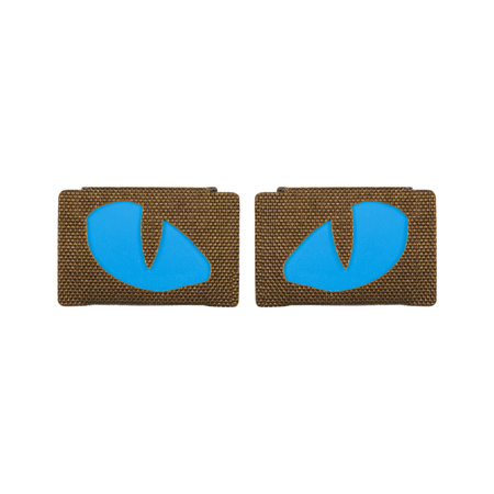 Naszywka Tiger Eyes Laser Cut (para)  - Coyote/Blue
