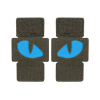 Naszywka Tiger Eyes Laser Cut (para)  - Ranger Green/Blue