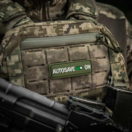Naszywka Autosave PVC  - Olive
