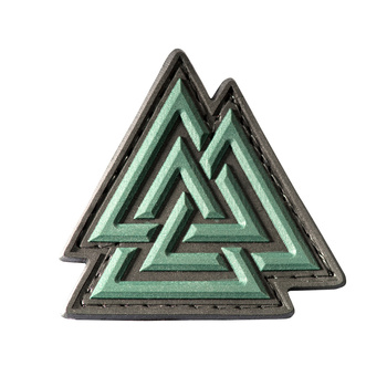 Naszywka Valknut PVC - Black/Olive
