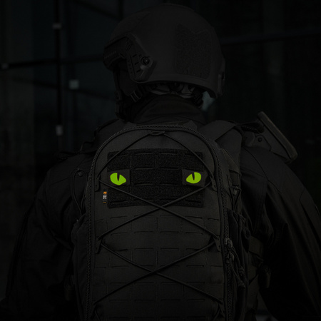 Naszywka Tiger Eyes Laser Cut (para)  - Black/Yellow