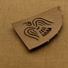 Naszywka Sztandar Wrona Cięta Laser Cut  - Coyote