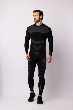 Koszulka termoaktywna THERMO-EVO, rękaw długi, męska - Black / Grey