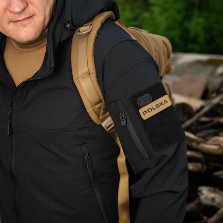 Naszywka Polska 25x80 Laser Cut  - Coyote/Black