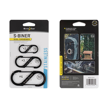 Nite Ize - S-Biner Set #2, #3, #4 - Czarny - SB234-03-01