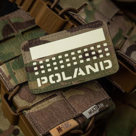Naszywka Poland (z flagą) 50x80 Laser Cut  - Multicam/GID