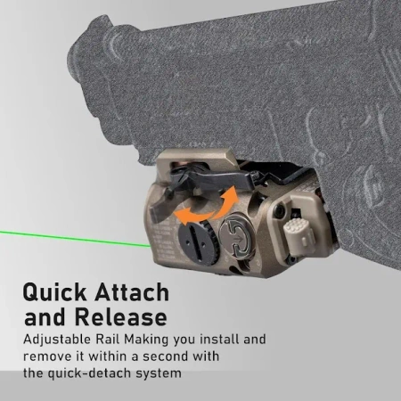 RovyVon GL4 Pro 4-in-1 (Latarka + Laser Zielony + IR), Desert Tan, QD