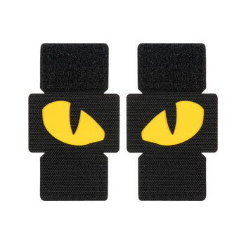 Naszywka Tiger Eyes Laser Cut (para) - Black/Yellow