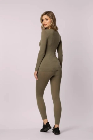 Legginsy termoaktywne MERINO, damskie - Green