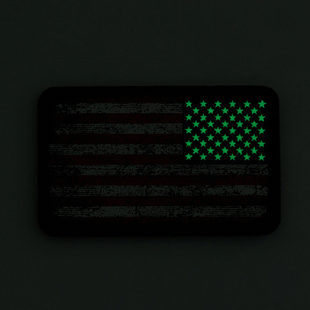 M-Tac naszywka Flaga USA Rewers Retro (80x50mm)  - Black/GID