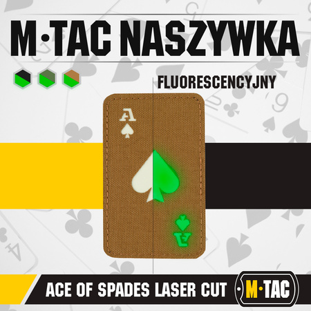 Naszywka Ace of Spades Laser Cut  - Coyote/GID
